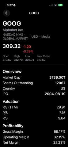 Stock Lists screenshot