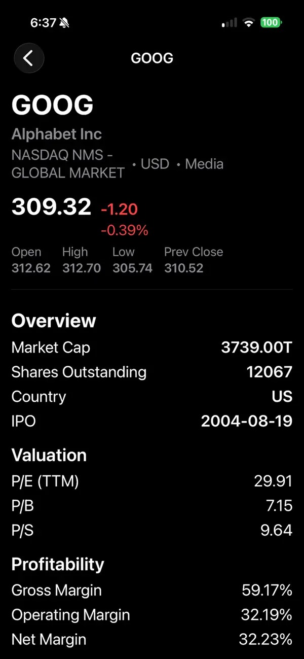 Stock Lists Screenshot 3