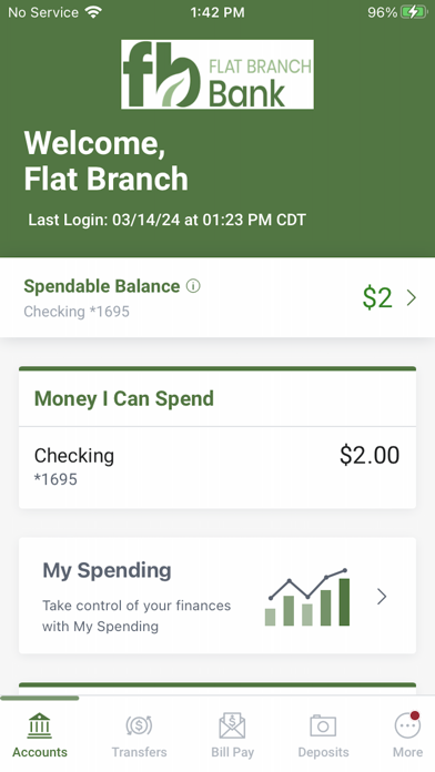 Flat Branch Bank Mobile Screenshot