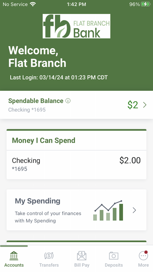 #2. Flat Branch Bank (iOS) Ved: Flat Branch Bank