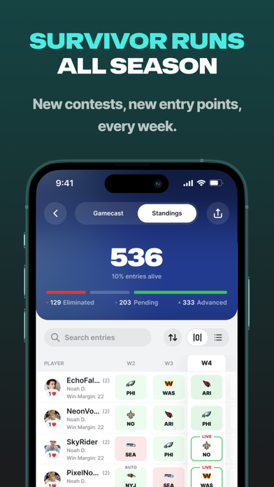 Splash Sports | Survivor & DFS iPhone screenshot 6