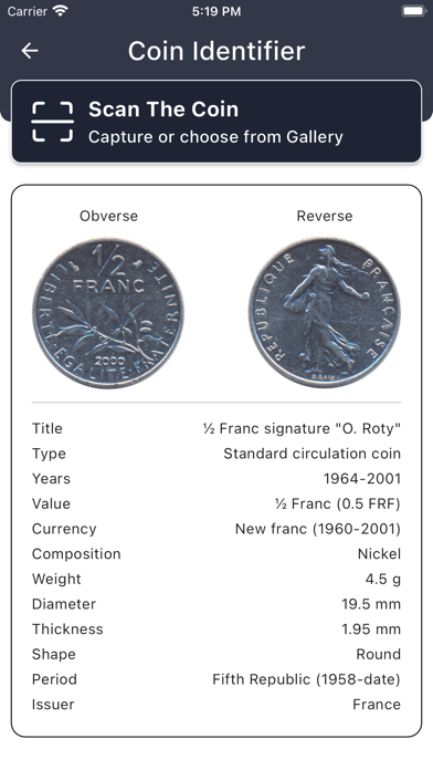Coin Checker & Scan Identifier Screenshot
