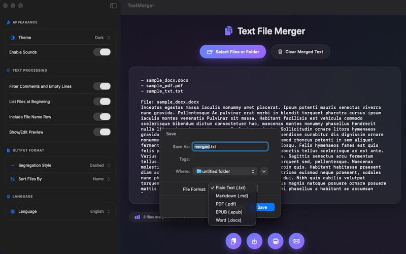 App screenshot