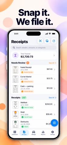 ReceiptHQ iPhone screenshot