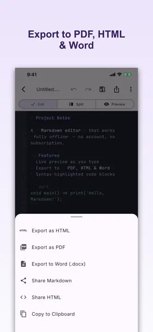 Markdown Reader & Editor - MD screenshot 3