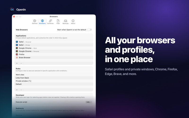 OpenIn: Browser & Link Picker Screenshot 3 of 6