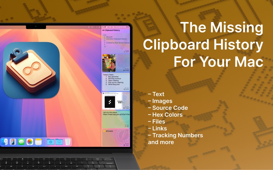 #1. Unlimited Clipboard History (macOS) 由: Hockey Labs, Inc.