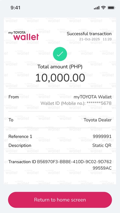 myTOYOTA Wallet iPhone screenshot 6