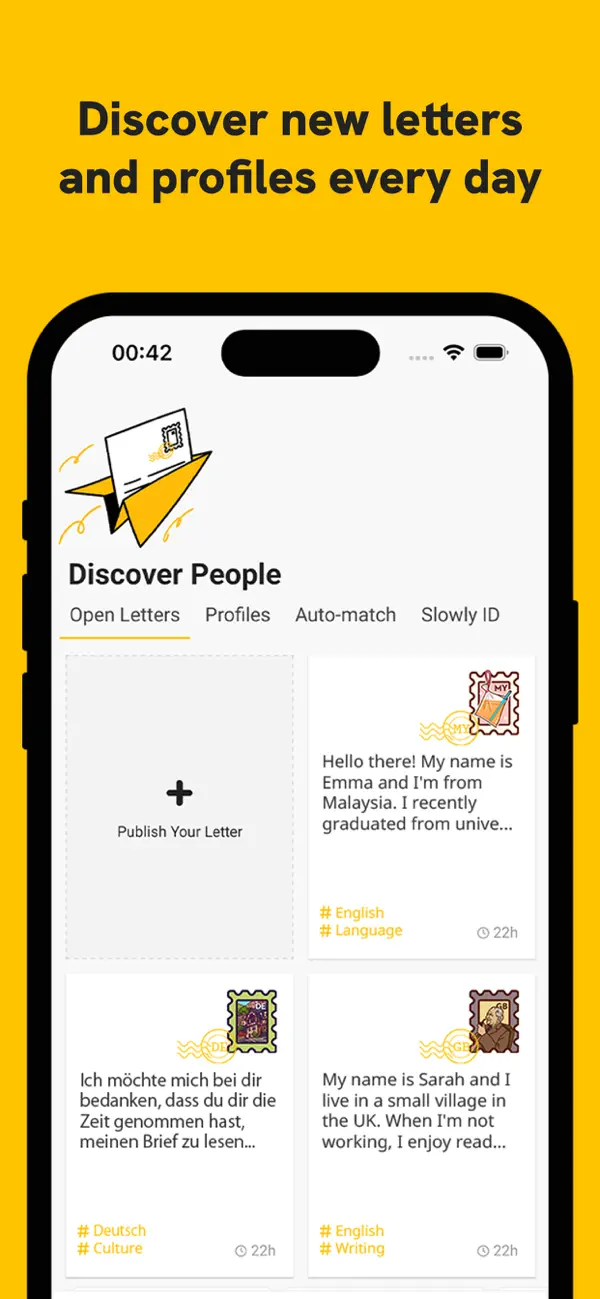 #5. Slowly: Make Global Friends (iOS) Göre: Slowly Communications Ltd.