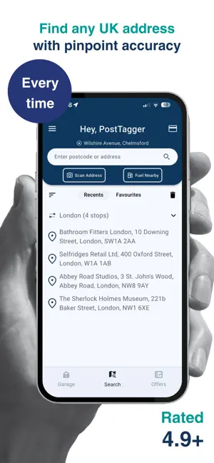 PostTag: Address Finder iPhone screenshot 1