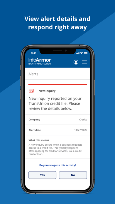InfoArmor App Screenshot