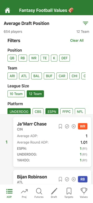 Fantasy Football Values screenshot 3