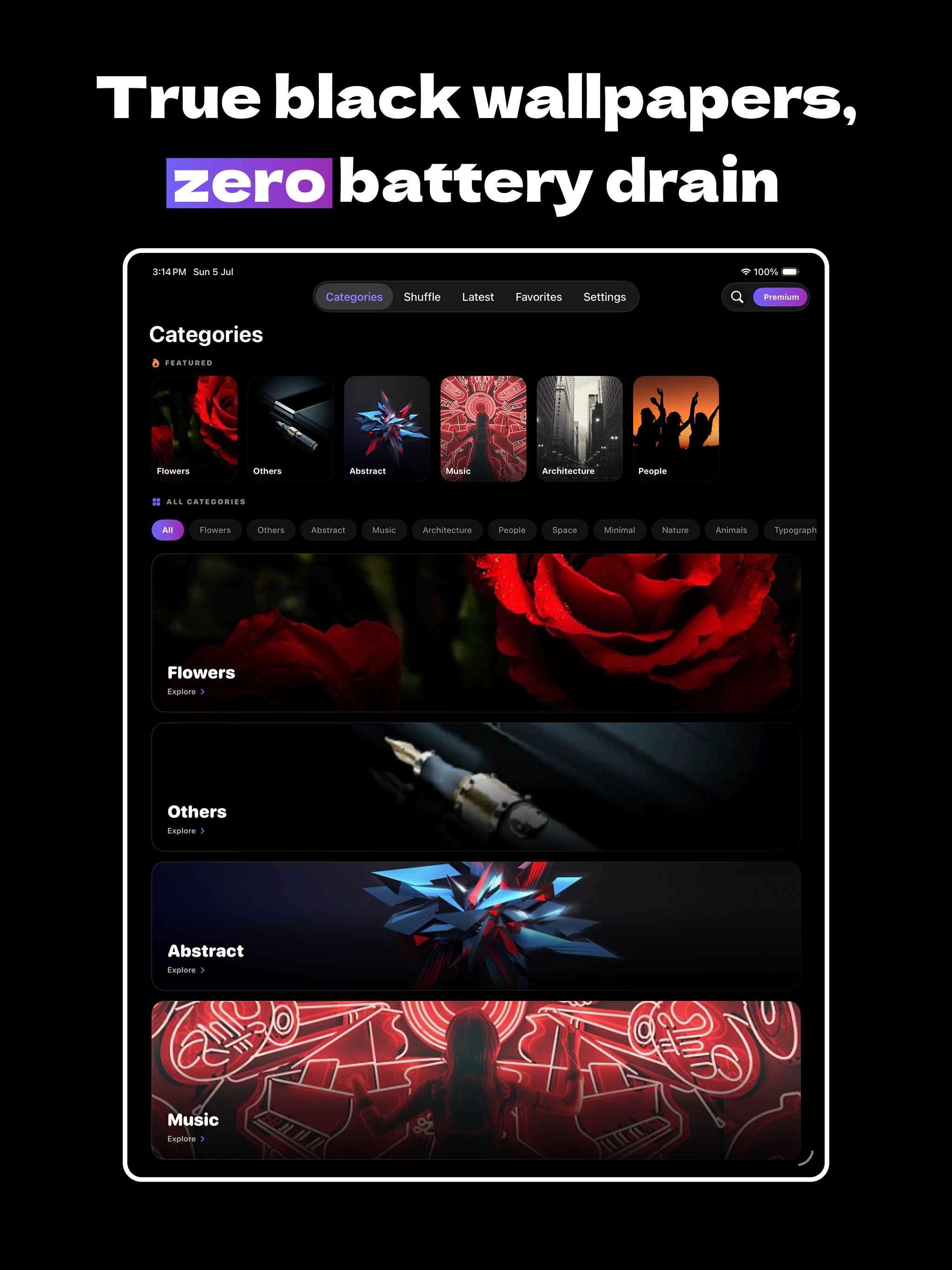 AMOLED Wallpapers-Black & Dark screenshot 8
