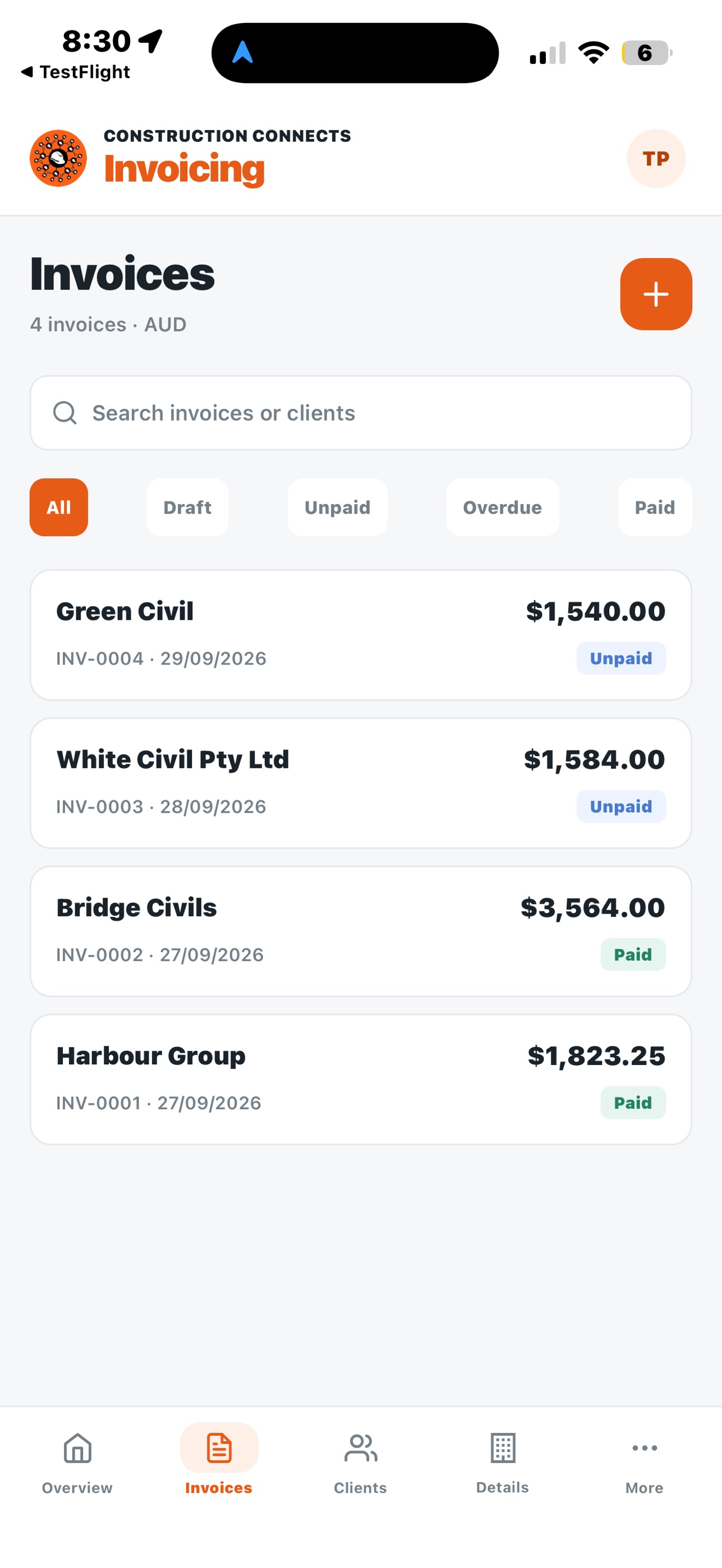 Screenshot 4 of Construction Connects Invoice