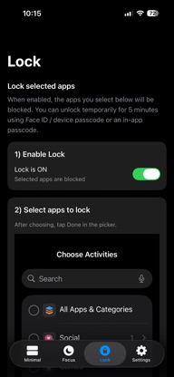 Minimal Launcher: Focus screenshot 4
