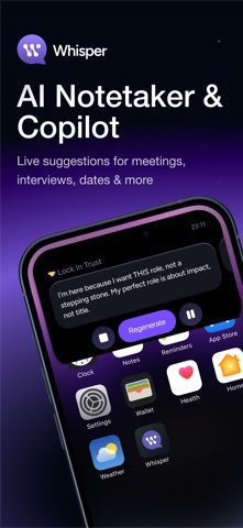 Whisper: AI Notes & Copilot Screenshot 1 of 9
