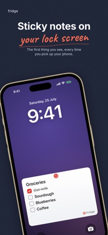 Fridge: Lock Screen Notes Screenshot 1 of 7