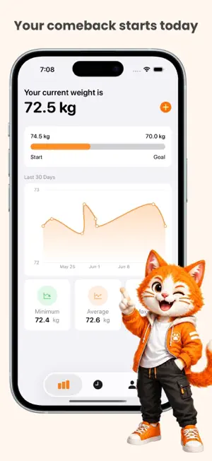CoolKat - Weight Loss Tracker screenshot 1