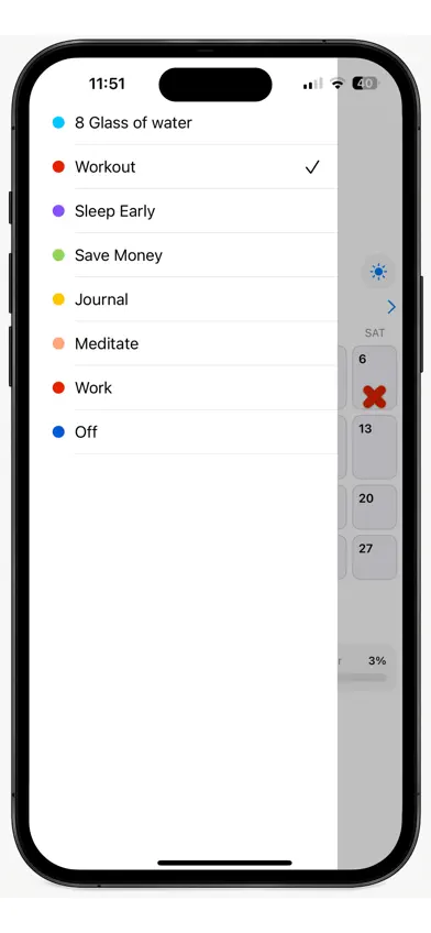 Habit Calendar Tracker screenshot 1