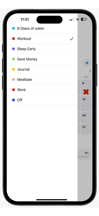 Habit Calendar Tracker Screenshot 1 of 4