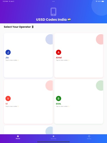 All India Sim USSD Code iPad screenshot