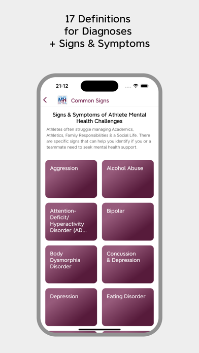 Athlete Mental Health Link Screenshot