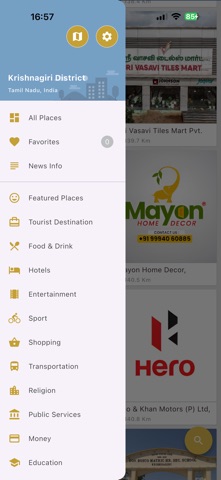 Krishnagiri District Places screenshot