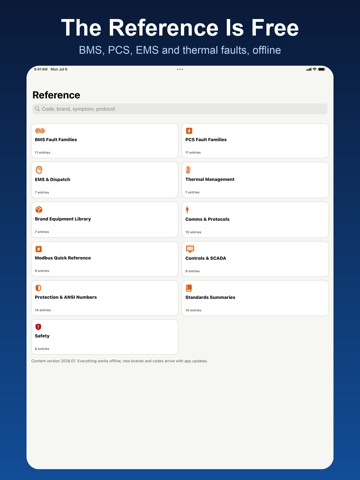 StoreWatt: BESS Field Toolkit iPad screenshot