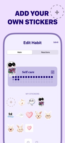 Aesthetic Habit Tracker: Sara iPhone screenshot