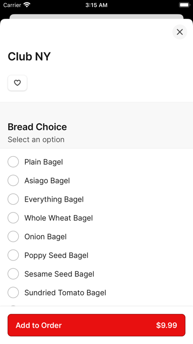 New York Bagel Company iPhone screenshot 3 - Food & Drink app