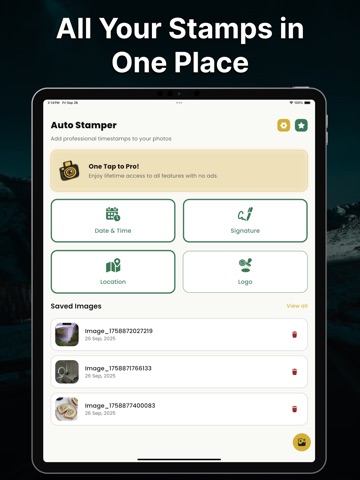 Auto Stamper Timestamp iPad screenshot