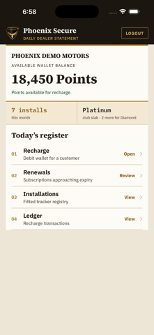 Phoenix Secure Dealer iPhone screenshot