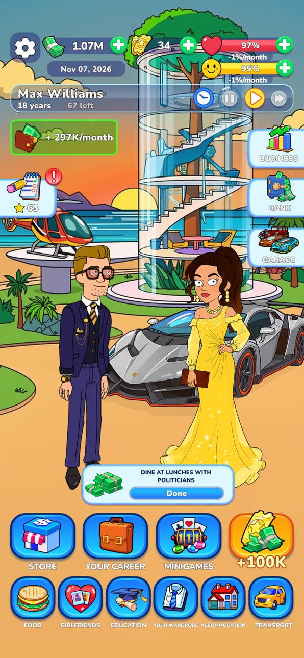 Cash King: Tycoon Earn Money iOS Mod IPA screenshot 9 - iOS game interface