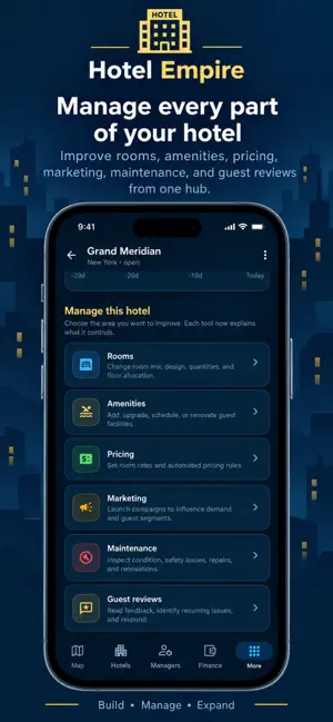 Hotel Empire: Tycoon Manager screenshot 3