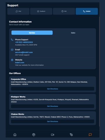 Indef Connect iPad screenshot