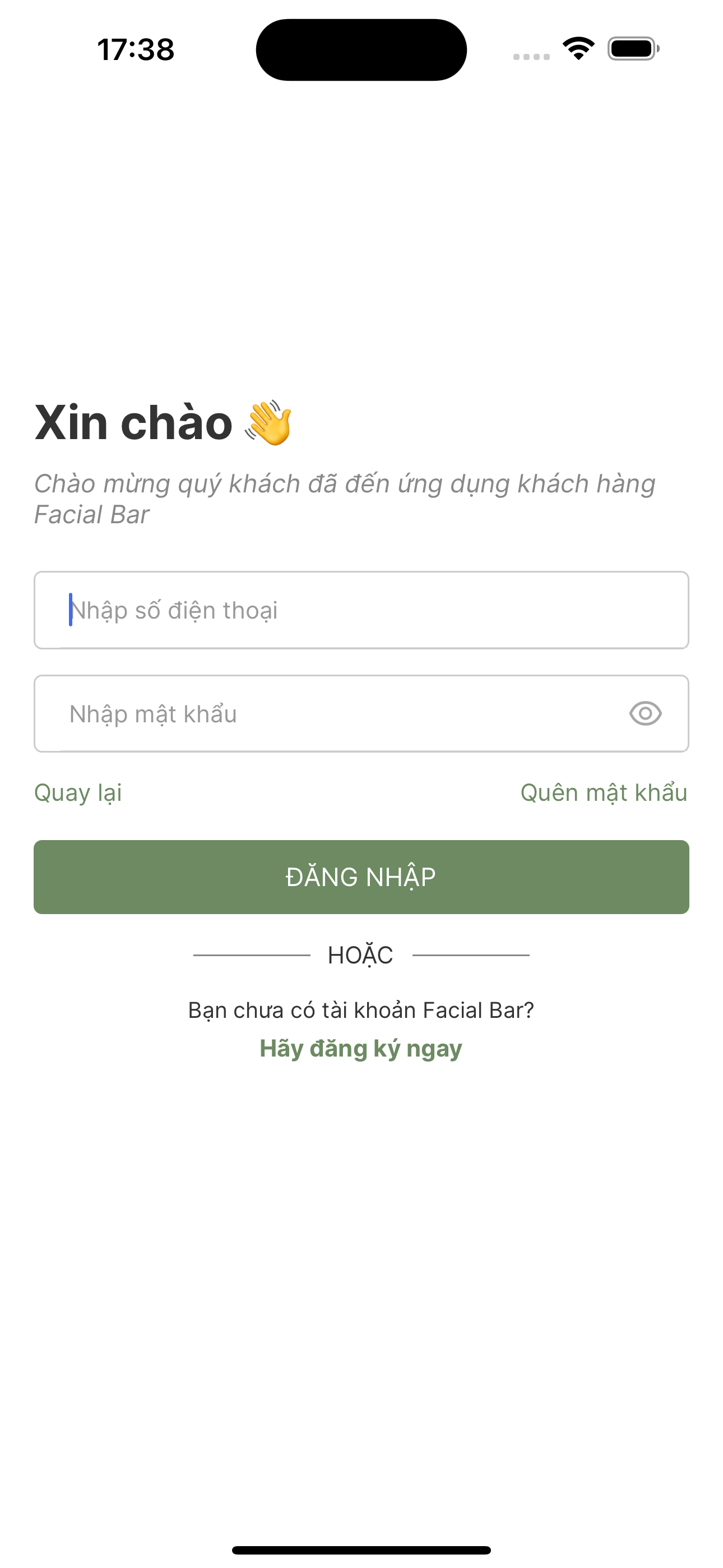 Facial Bar