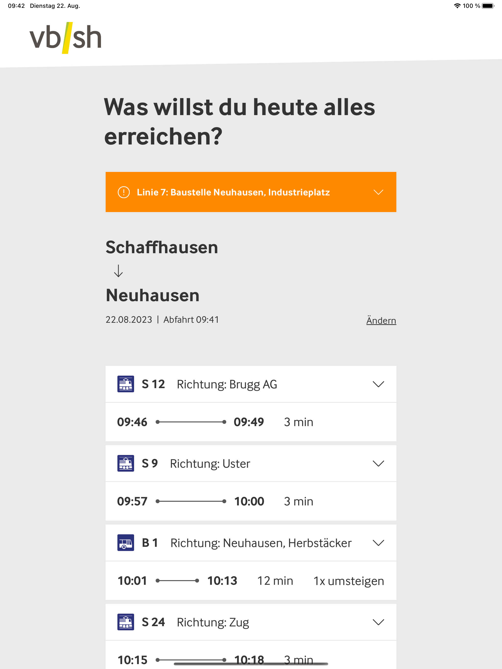 vbsh: Tickets & Fahrplan