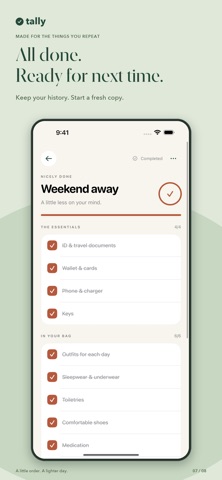 Tally: Offline Checklist Maker Screenshot 7 of 8