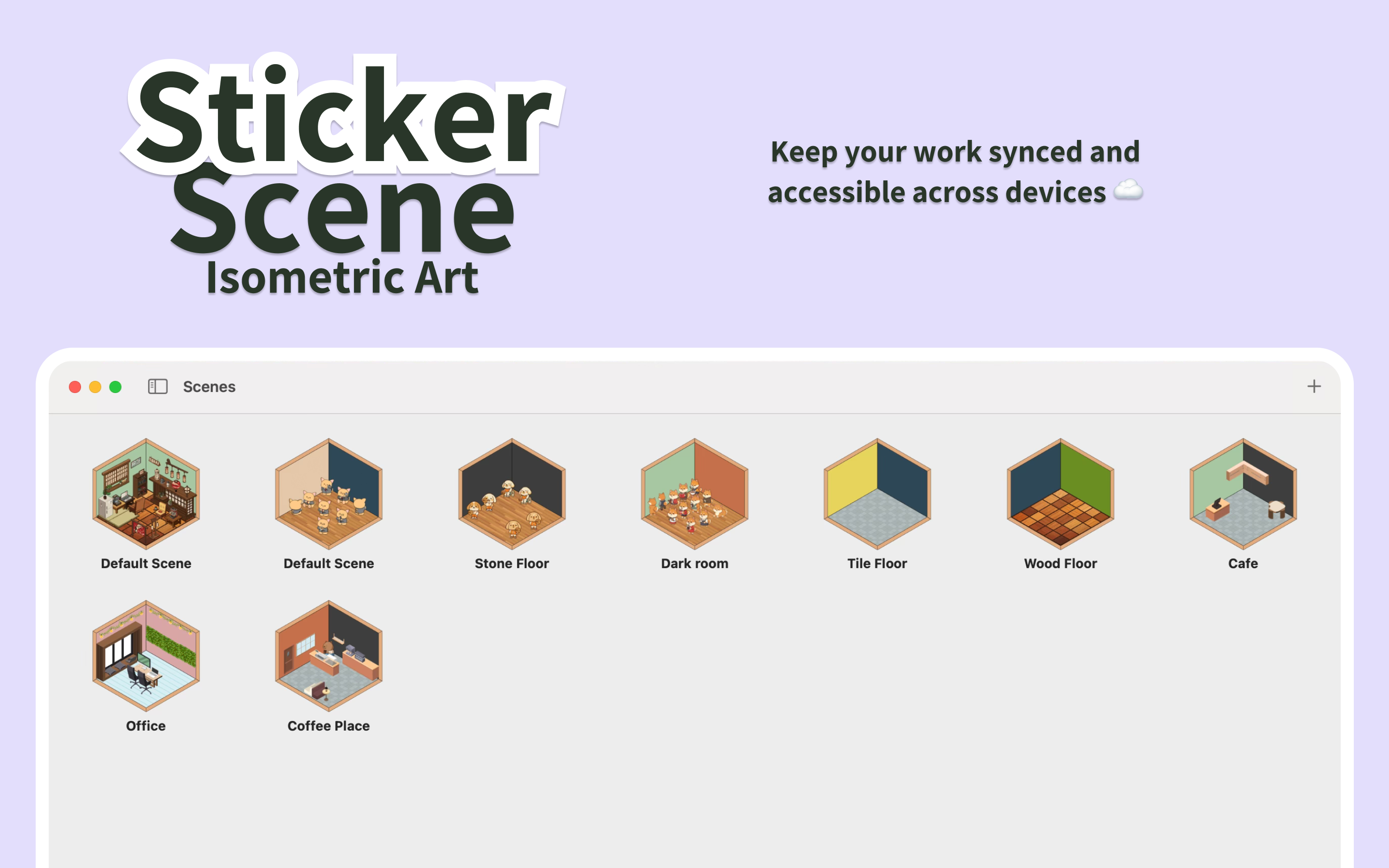 Sticker Scene: Isometric Art