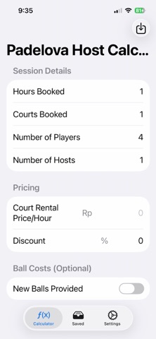 PadelovaHostCalculator Screenshot 1 of 5