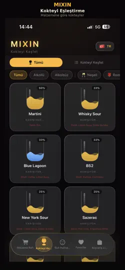 Screenshot von Mixin: Kokteyl Tarifleri auf dem iPhone 1