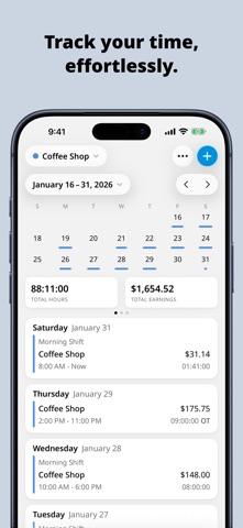 Clock In: Work Hours Tracker Screenshot 1 of 8
