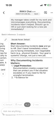 RWKV Chat Screenshot 3 of 10