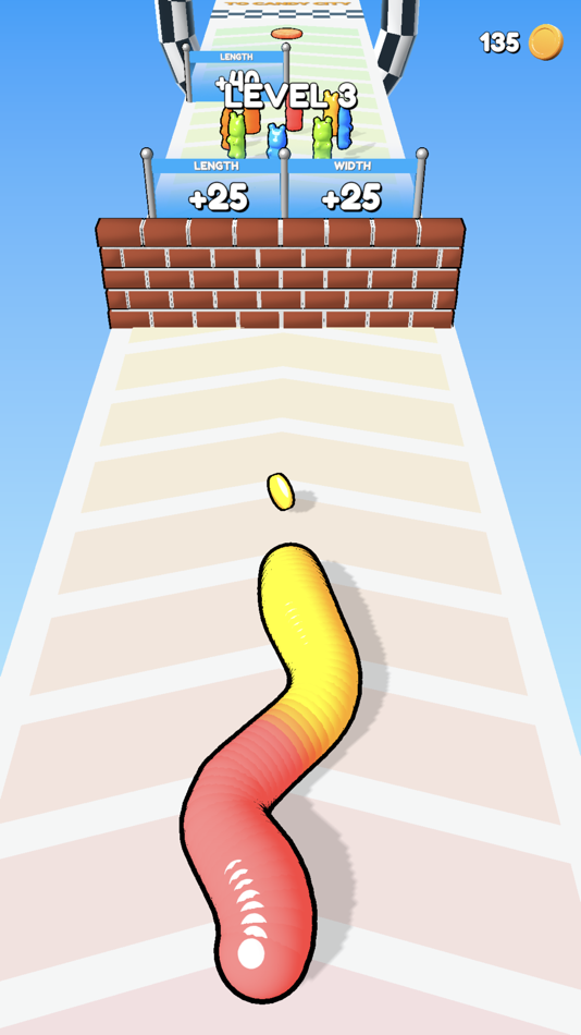 #4. Gummy Worm Go! (iOS) Podle: Carlton Forrester