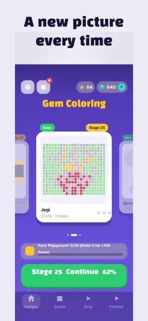 Gem Coloring: Jewel Puzzle screenshot 4