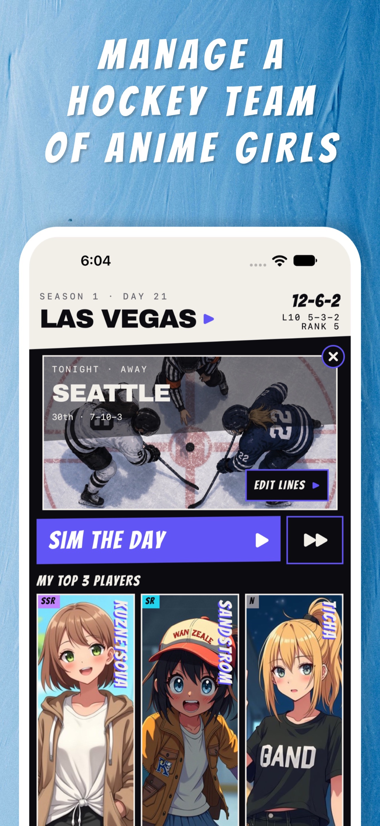 Screenshot 1 of Anime Girls Hockey