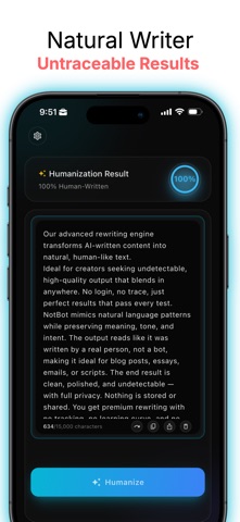 NotBot – BypassGPT & Humanizer Screenshot 4 of 4
