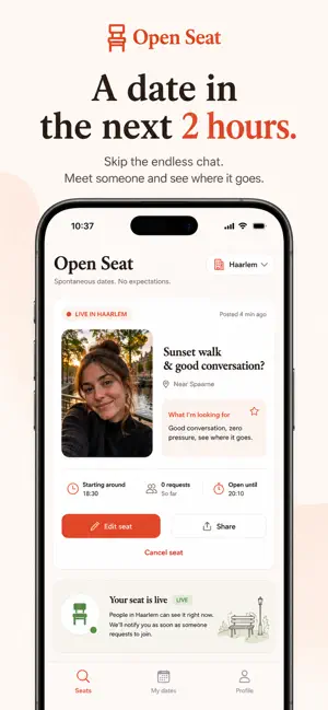 Open Seat - Spontaneous Dating screenshot 2