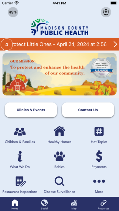 Madison NY Public Health Screenshot