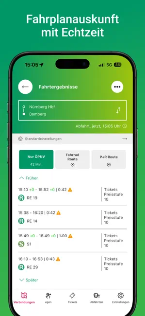 VGN Fahrplan & Tickets iPhone screenshot 2